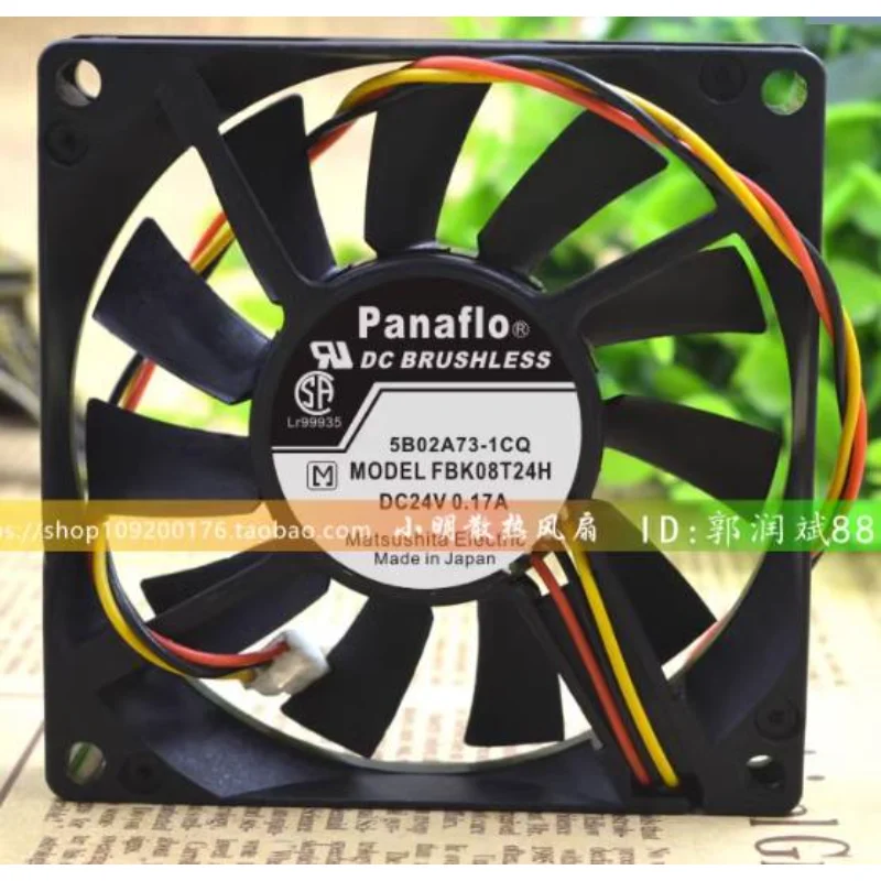 Новый вентилятор ЦП для Panaflo FBK08T24H 0.17A 8015 24 В, вентилятор охлаждения для конвертера 8 см 80 × 80 × 15 мм