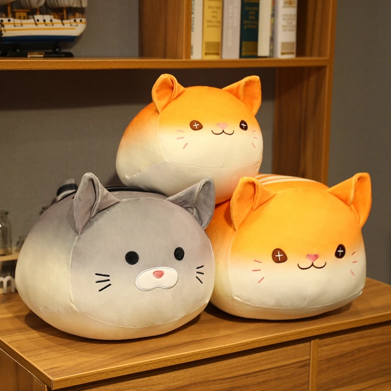 

30/40cm Cute Fat Bread Cat Plush Toys Cartoon Stuffed Animal Doll Soft Pillows Sofa Bed Cushion Lovely Girls Kids Birthday Gift