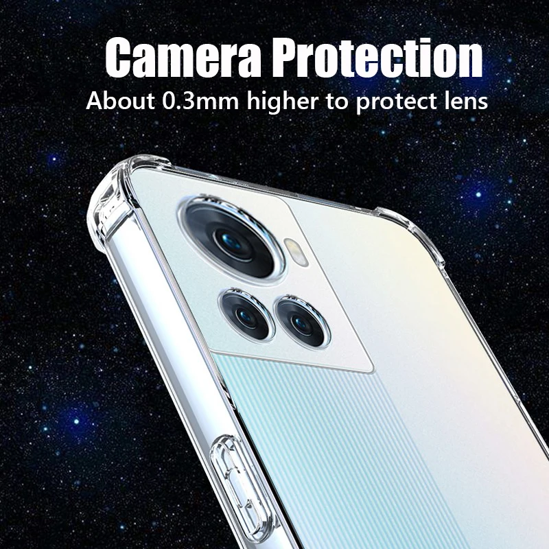 Противоударная подушка безопасности для Oneplus ACE Мягкая силиконовая задняя крышка