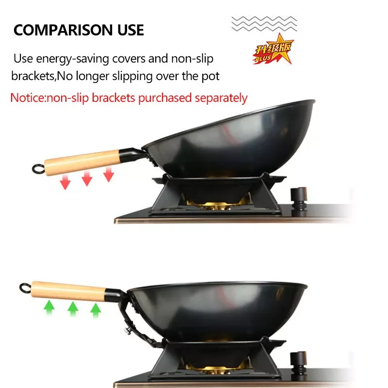 

Cast Iron Wok Pan Pot Support Rack Stand Burner Gas Stove Rack Hobs Cooker Kitchen Tools Cookware Accessories Stove Protector