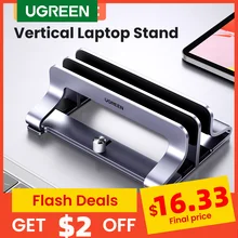 UGREEN Vertical Laptop Stand Holder Foldable Aluminum Notebook Stand Laptop Tablet Stand Support For Macbook Air Pro PC 17 inch