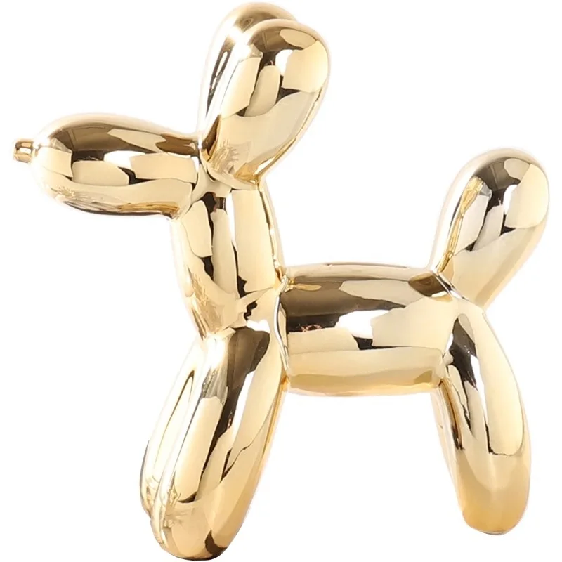 

Balloon Dog Piggy Bank Creative Decoration Ins Nordic Style Living Room Home Decoration Birthday Gift Golden Ceramic Piggy Bank