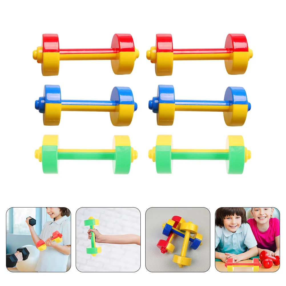 

6pcs Children Dumbbells Ergonomic Children Sports Fitness Barbells Hand Bars
