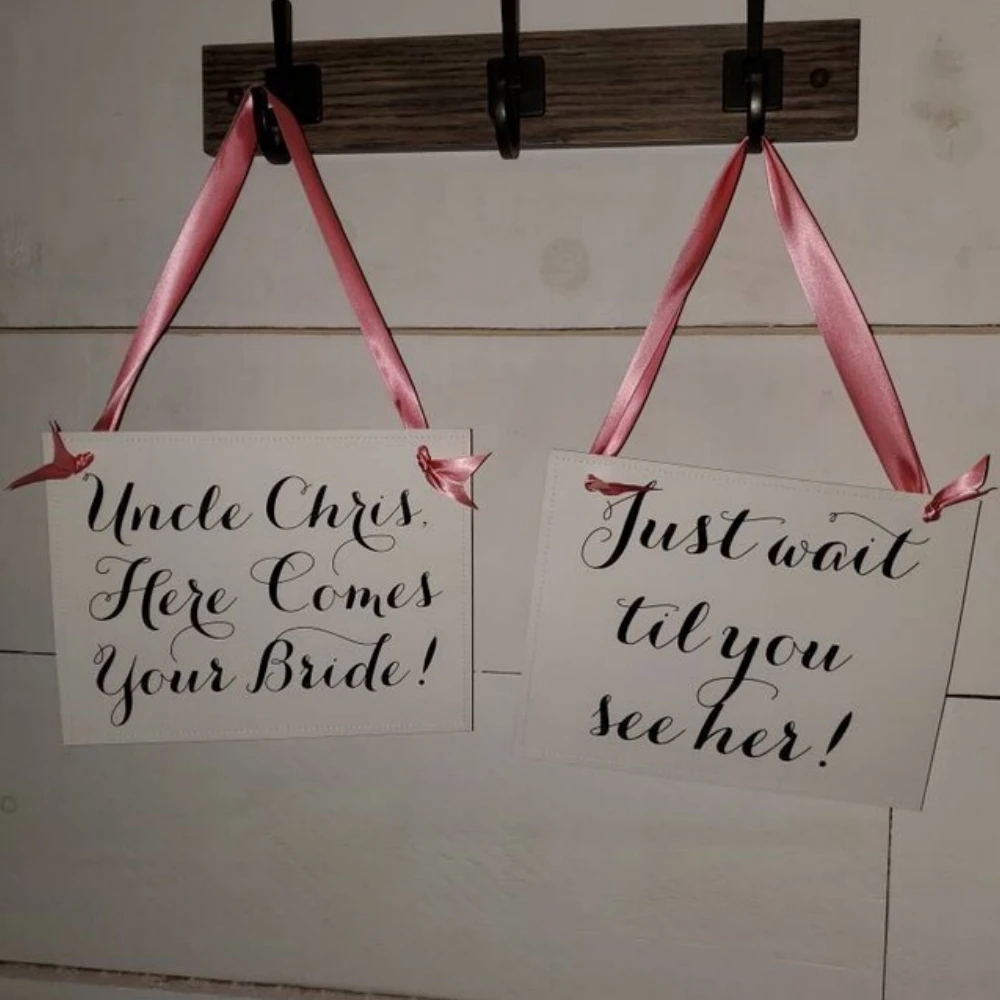 Дядюшка Райан вот и ваша невеста Свадебный знак для дяди (жениха)