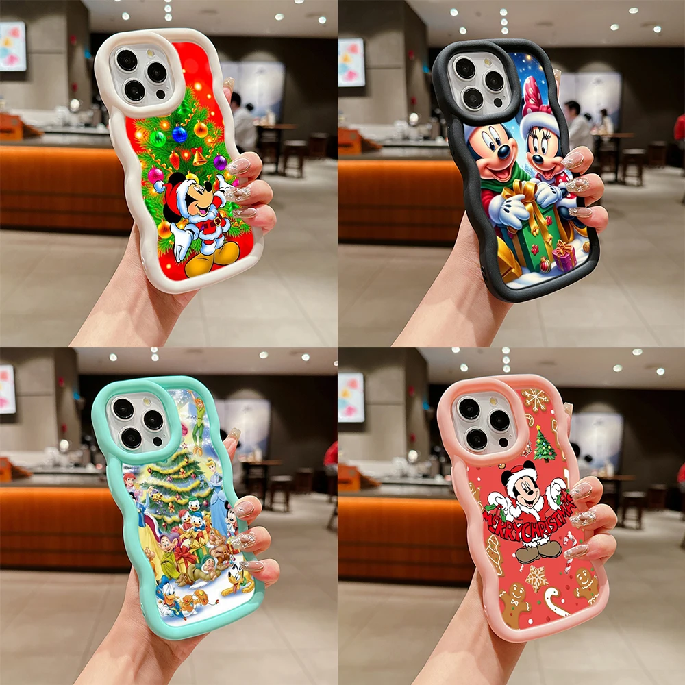 Мягкий силиконовый чехол SS205 с изображением Микки и Минни рождества для iPhone 16 15 14