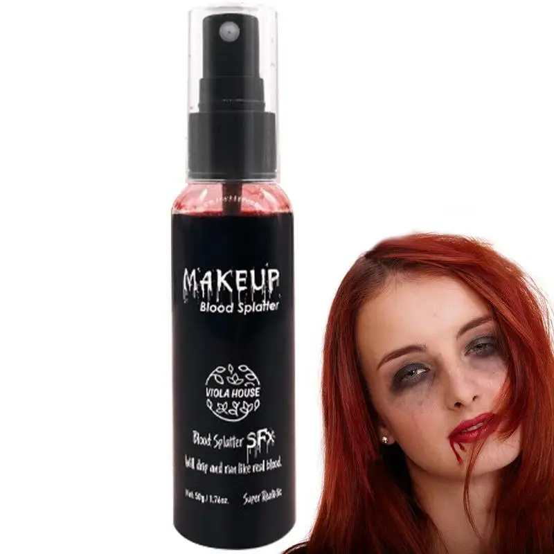 

Fake Blood Spray Realistic Fake Squirt Liquid Blood Real Effect Halloween Makeup Tool For Makeup Teaching Photography Dramas