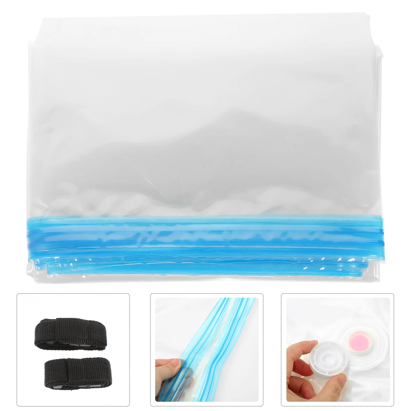 

Essentials Vacuum Clothes Storage Bags Mattress Moving Sealer Compression Double Foam Topper
