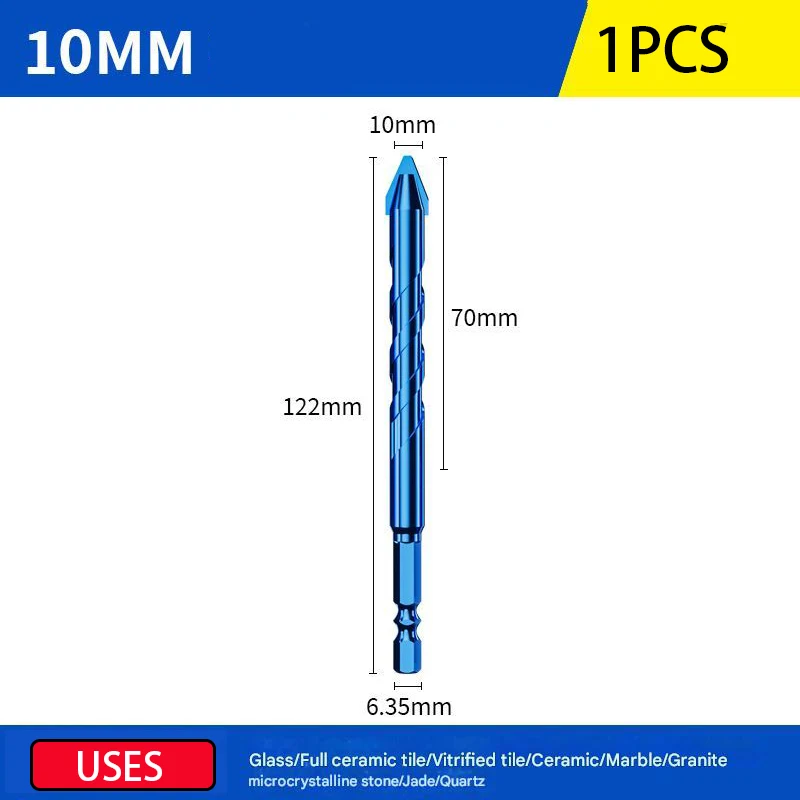 

Набор эксцентриковых сверл из карбонизированной вольфрамовой стали 6/8/10/12 мм