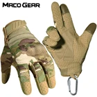 Перчатки для велоспорта, тактические митенки с пальцами для сенсорных экранов, для езды на велосипеде, лыжах, мотоцикле, рыбалки, Нескользящие рабочие перчатки для мужчин