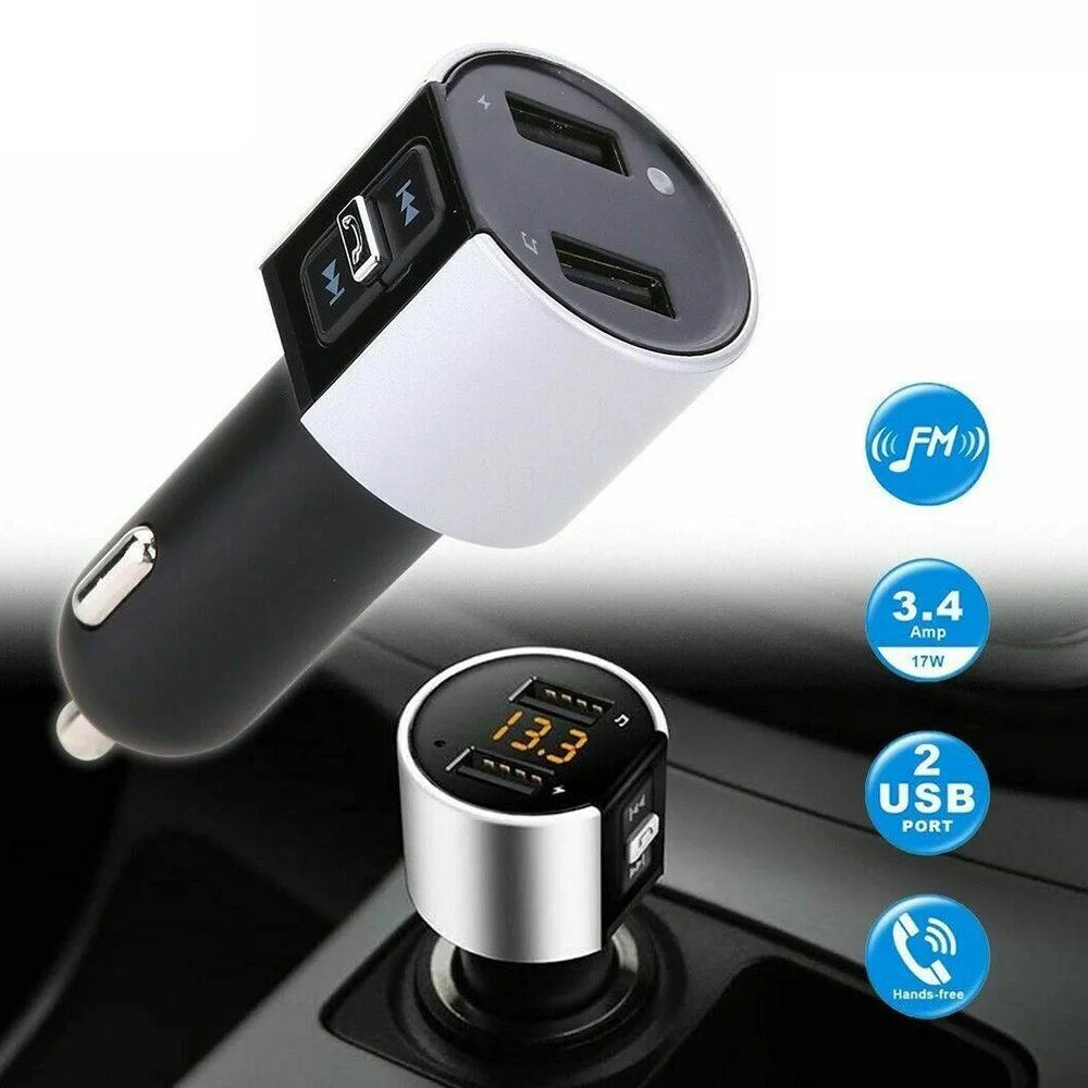 

FM-трансмиттер автомобильный с поддержкой Bluetooth 5,0, 5 В/А, 17 Вт