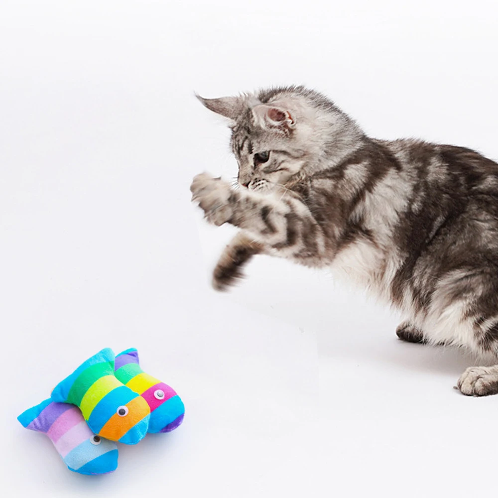 

Pet Items Cat Interactive Toys Catnip Toys Teeth Grinding Funny Interactive Plush Cat Toy Cute Fish Bite Resistant Pet Accessory