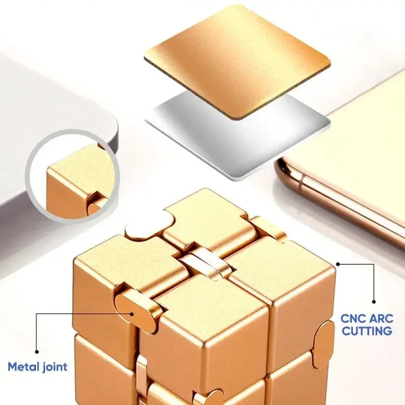 Распаковый пазл бесконечный твист квадратный слайдер вращающийся металлический