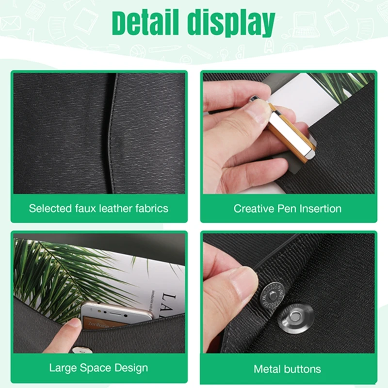 

Из искусственной кожи A4 папка для документов, держатель для документов, водонепроницаемая папка-конверт, фотопапка с защелкой