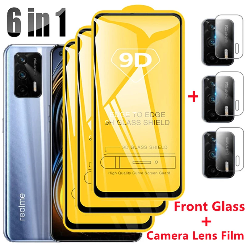 

6-in-1 9D Screen Protectors for Realme GT 5G Neo 6 7 8 Pro Camera Lens Film for Realme 8i X2 Pro XT Narzo 30 Neo 2 C21 Y Glass