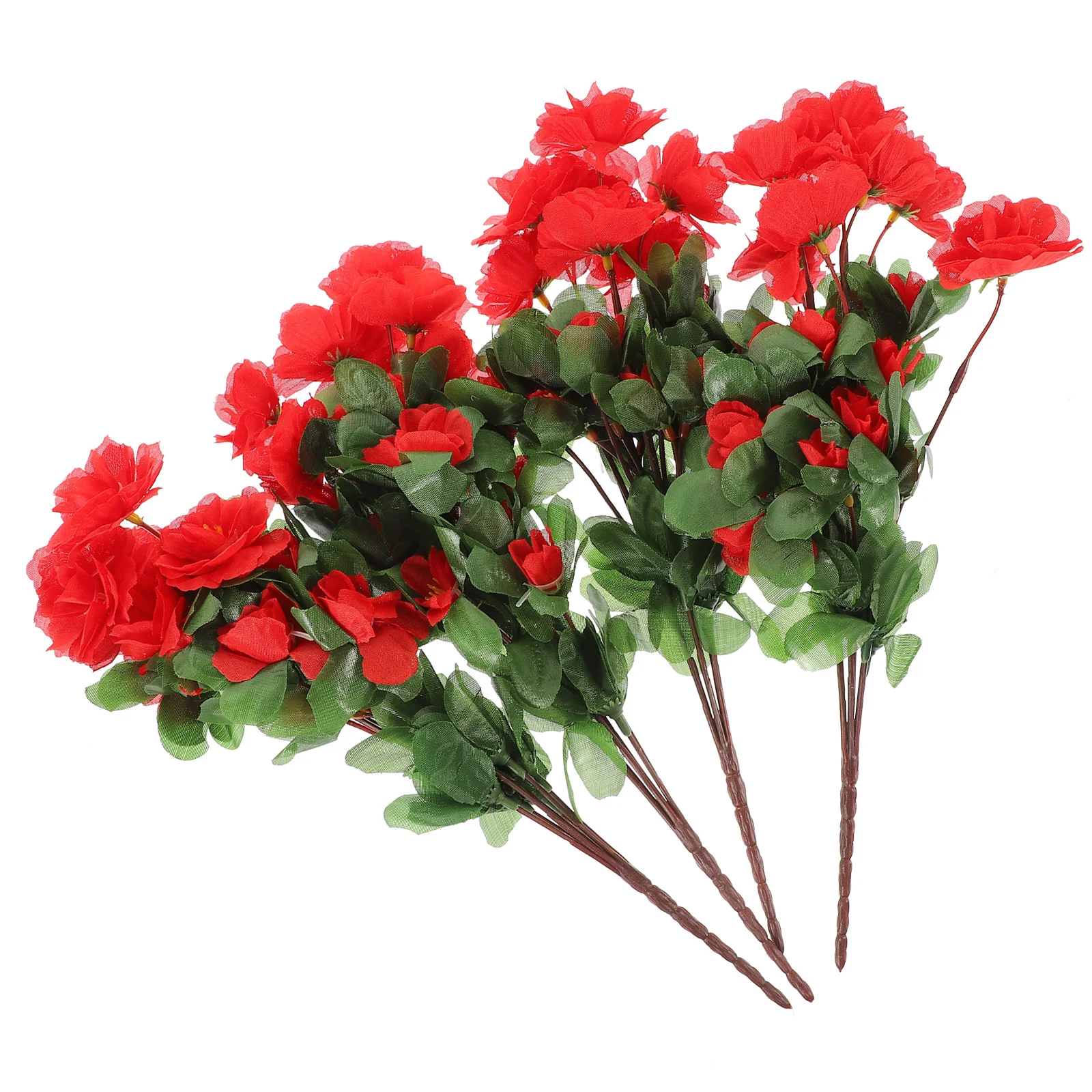 

4 Pcs Flowers Fake Decorative Houseplants Artificial Decoration Outdoors Silk Floral Decorations