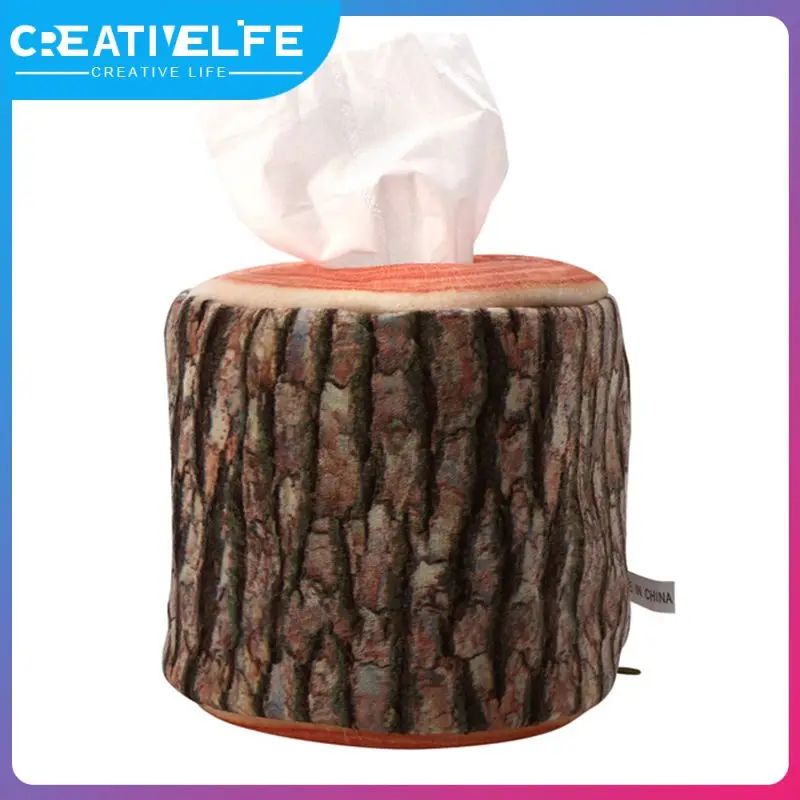 

Imitation Tree Bark Home Car Tissue Case Box Container Towel Napkin Papers Bag Holder Box Case Pouch Paper Tissue Storage