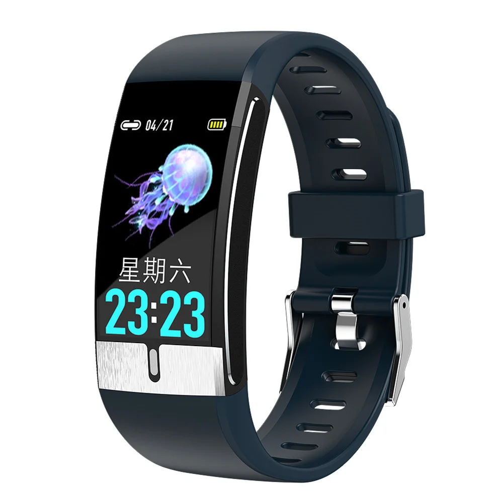 

New E66 Smart Watch ECG PPG Wristband Temperature Measurement Heart Rate Blood Pressure Oxygen Health Bracelet Band Fitness Sale