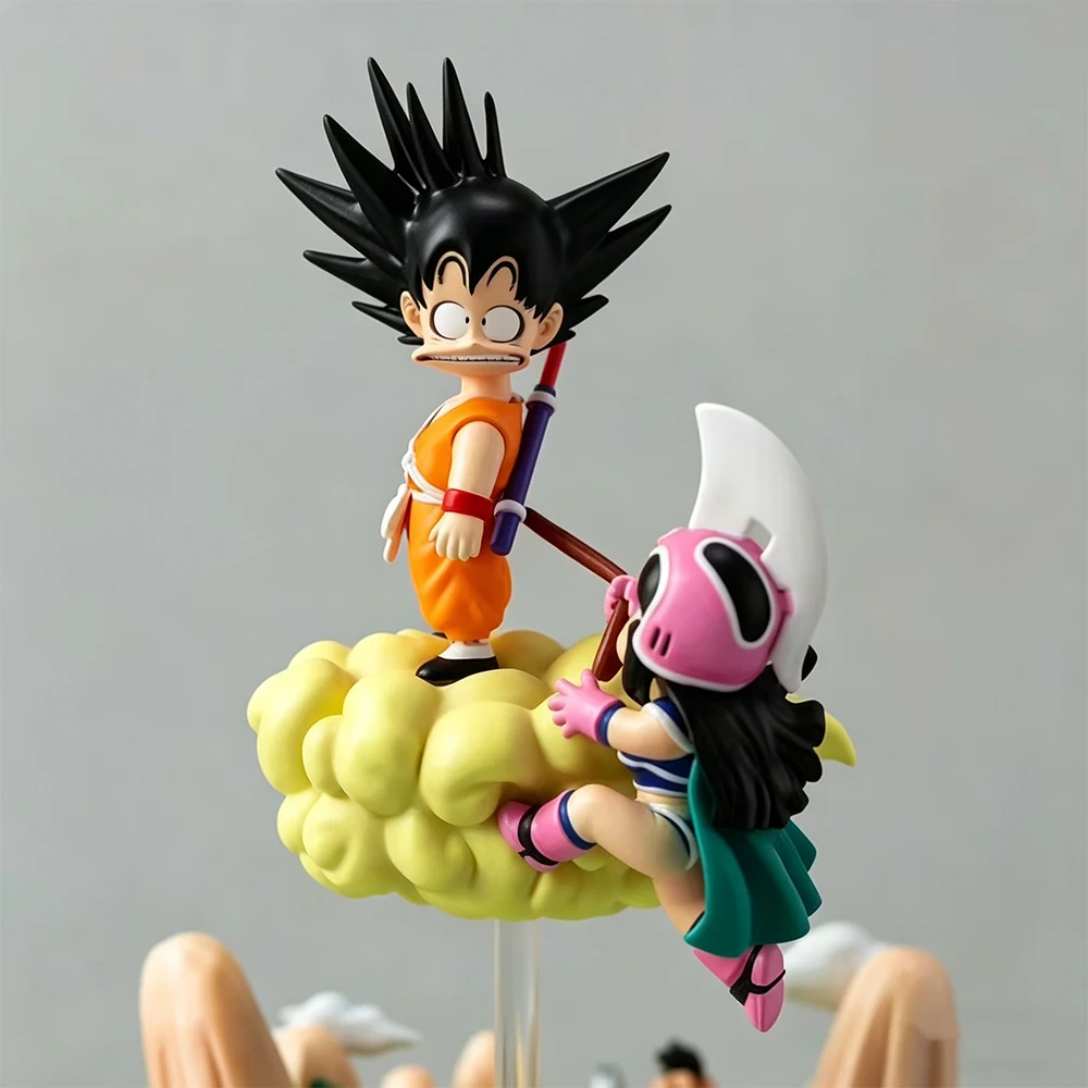 Фото Фигурка Сон Гоку и Чи-Чи 15 см, аниме-персонажи Dragon Ball, модель для гольфа, игрушка, подарок, коллекционный предмет, украшение, сувенир, ПВХ №4