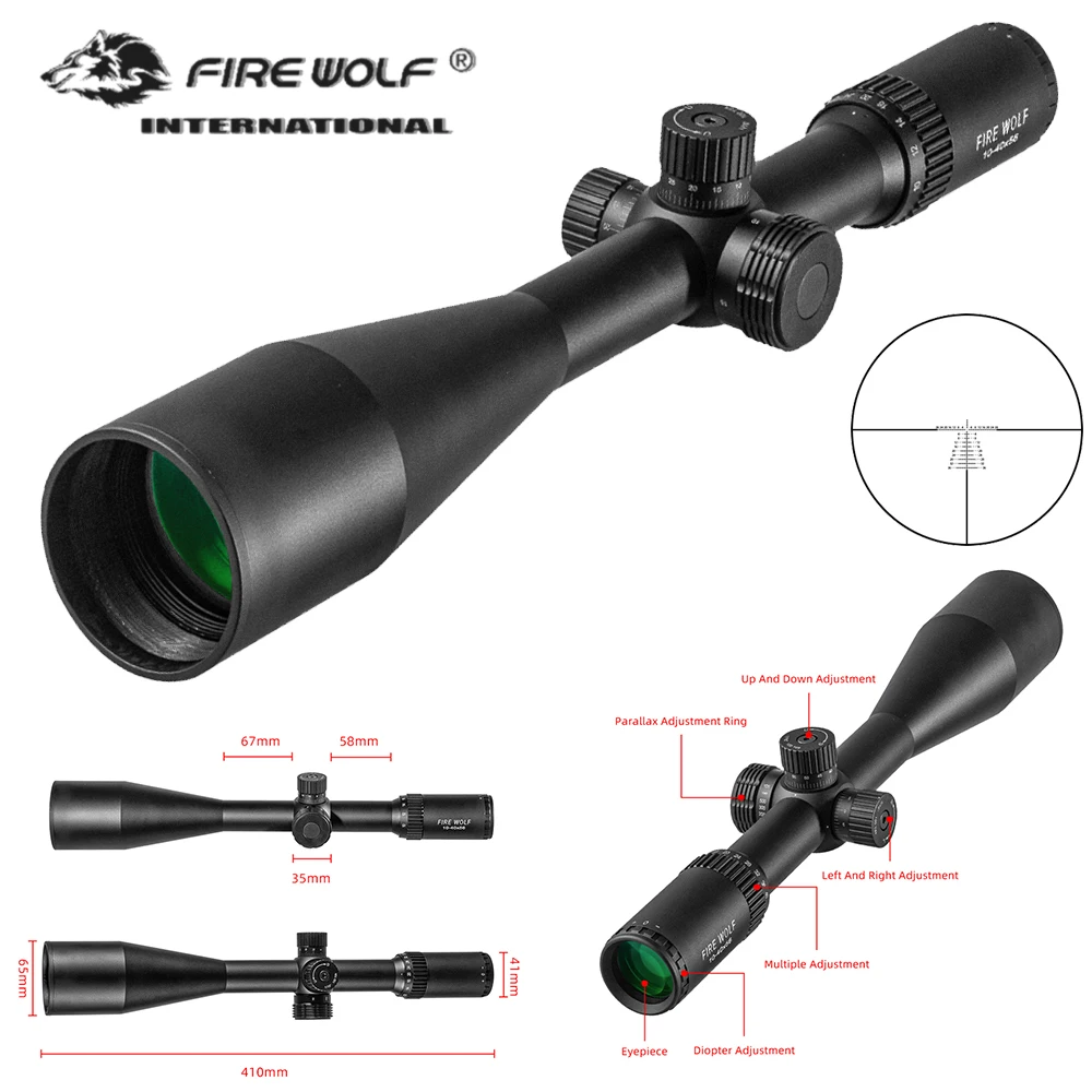 Охотничья винтовка Fire wolf 10-40X56 тактические аксессуары для страйкбола Оптический