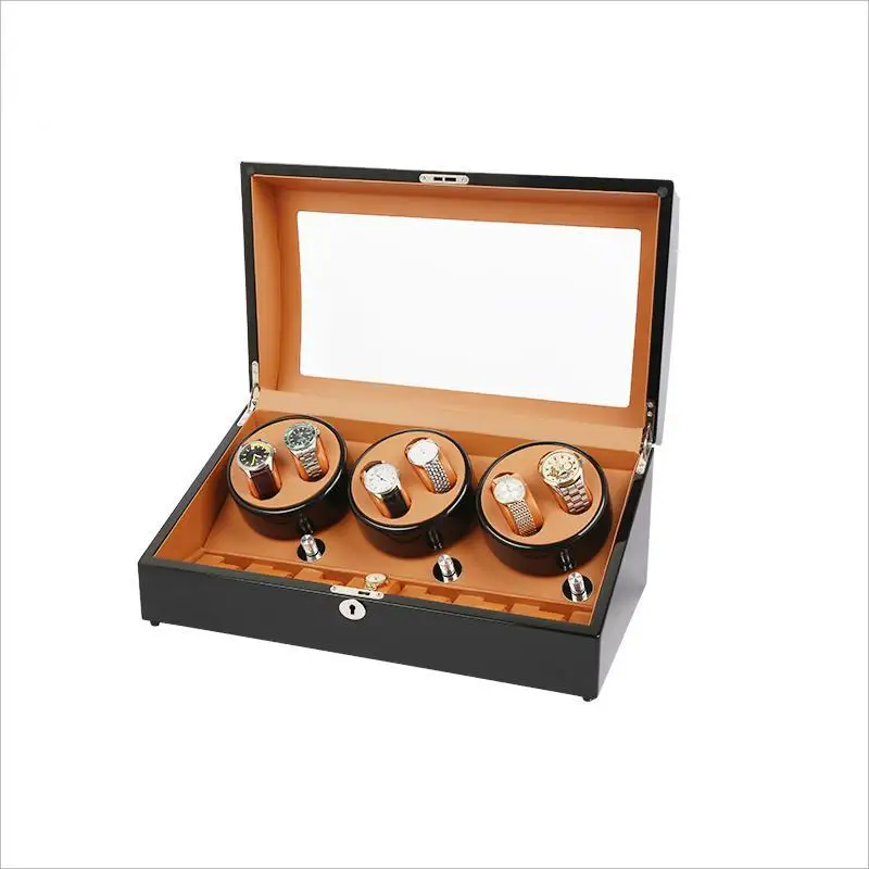 

Wholesale Six Automatic Watch Winder with 7 Extra Storages Spaces