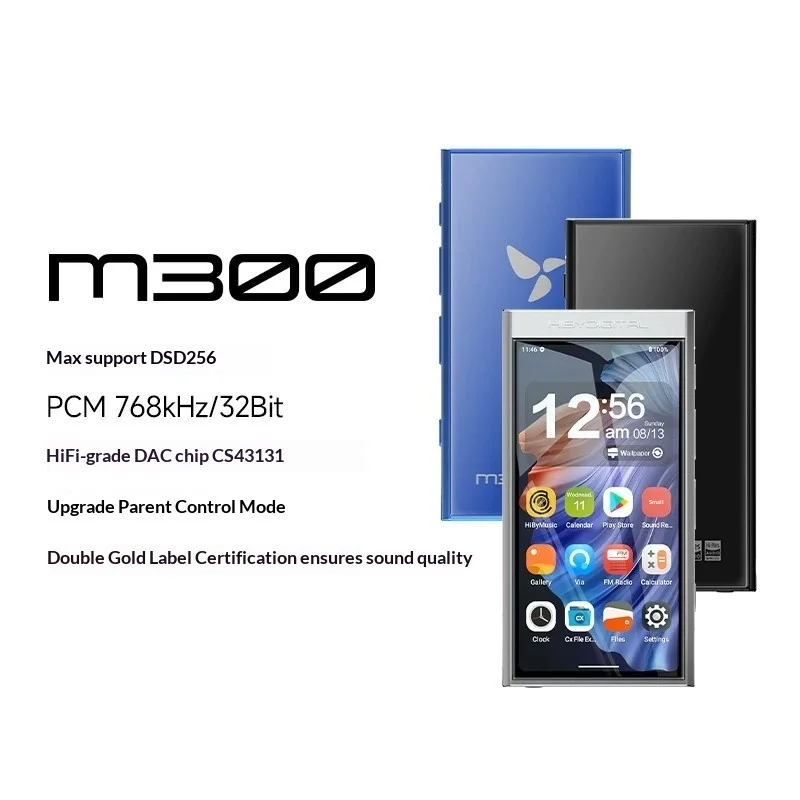 Фото HibyDigital M300 Android-плеер для воспроизведения музыки без потерь, HiFi-плеер Walkman с Bluetooth, портативный MP3-плеер для меломанов. №2