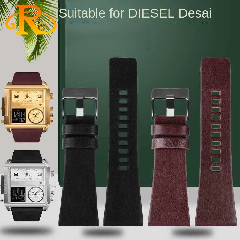 

Genuine Calf Hide Leather Watchbands For Diesel DZ4344 4323 1657 Watch Strap Men's Wrist Watch Bands 26MM 27MM 28MM 30MM 32MM