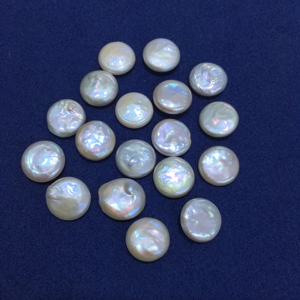 3 шт. натуральные жемчужные бусины в форме пуговиц россыпью высококачественные