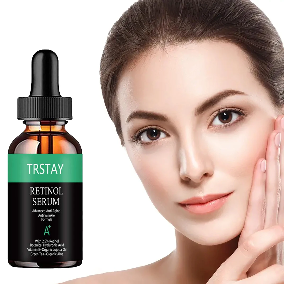 /Сыворотка ретинола для лица и глаз с гиалуроновой кислотой витамином Е зеленым