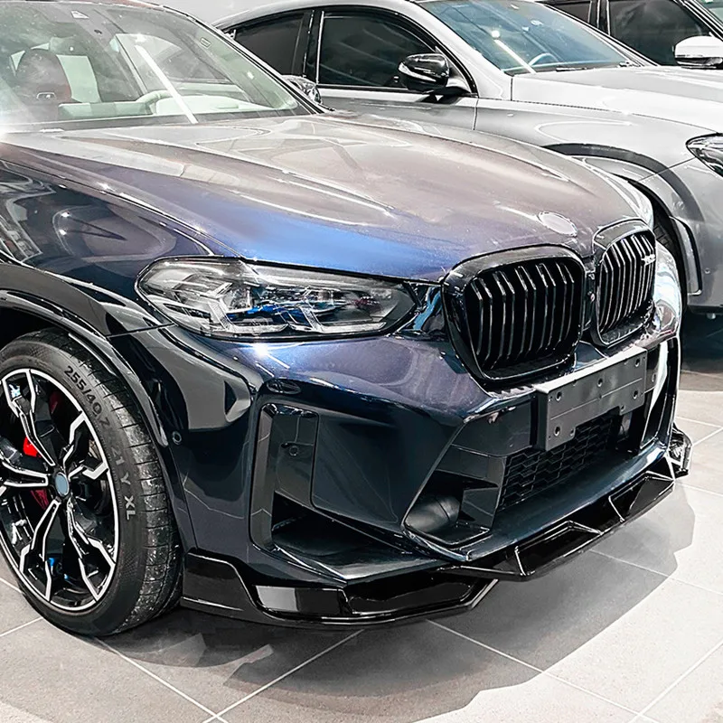 Фото Для BMW X3M X4M F97 F98 LCI 2022 + 3 шт./компл. автомобильный передний бампер, спойлер для подбородка, сплиттер, диффузор, аксессуары для тюнинга, часть №3