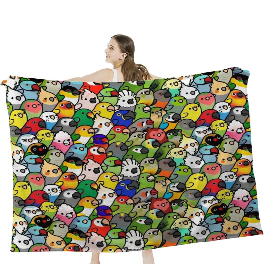 

Everybirdy Pattern Throw Blanket,Nap Blanket,Sofa, Camping, Cold Cinema or Travel