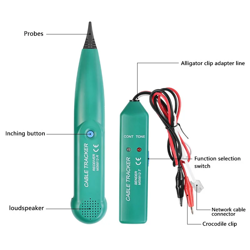 

T50 MS6812 Cable Tracker Tester Professional Line Wire Tracer LAN Network Cable Tester Receive Frequency Ranges UTP Tool