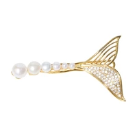 zhen d jewelry mermaid beautiful fishtail freshwater pearl beauty hair clip frog buckle accessories hairpin gift for girl women