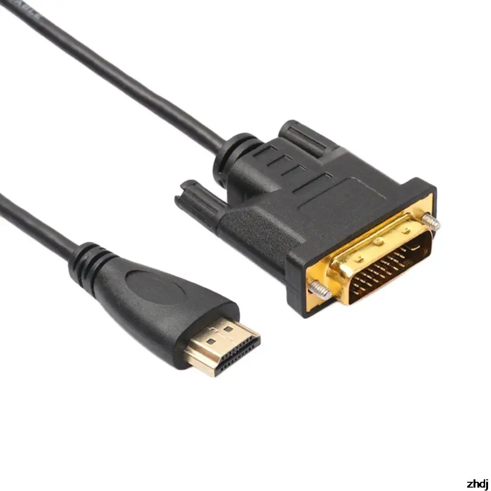 

HDMI-compatible to DVI Cable DVI-D 24+1 Adapter Cables HD 1080P for HD TV LCD DVD XBOX Male to Male DVI to HDMI-compatible Cable