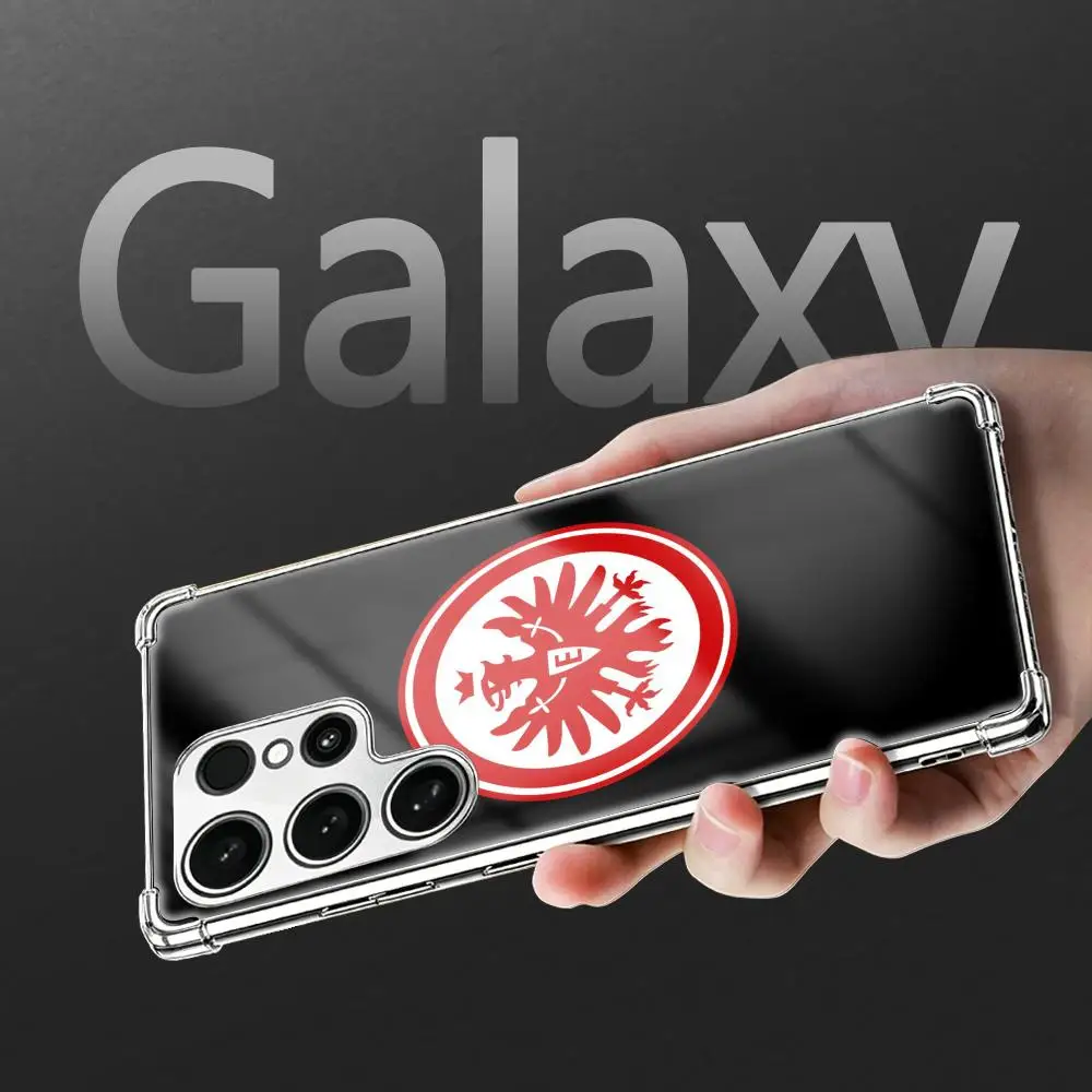 Фото Чехол для телефона E-EintrachtS F-Frankfurt для Samsung S26 S25 S24 S23 S22 S21 Plus Ultra FE, золотой, серебряный, с защитой углов от ударов, стеклянный №2