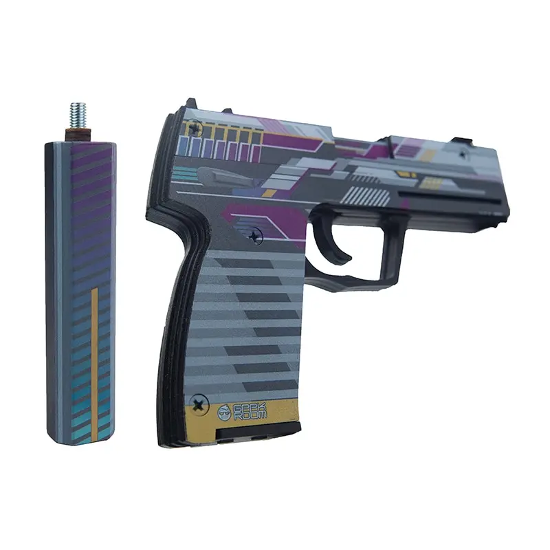 Игрушечное оружие Geekroom деревянный детский пистолет резинкострел Usp с глушителем