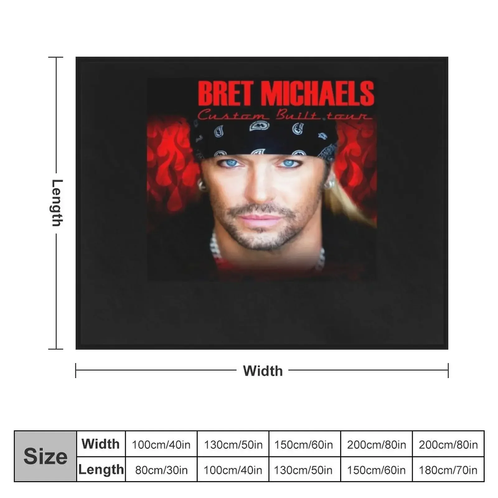 Фланелевые одеяла Bret Michaels Face Tour 2019 Dedekyo 5 шт.