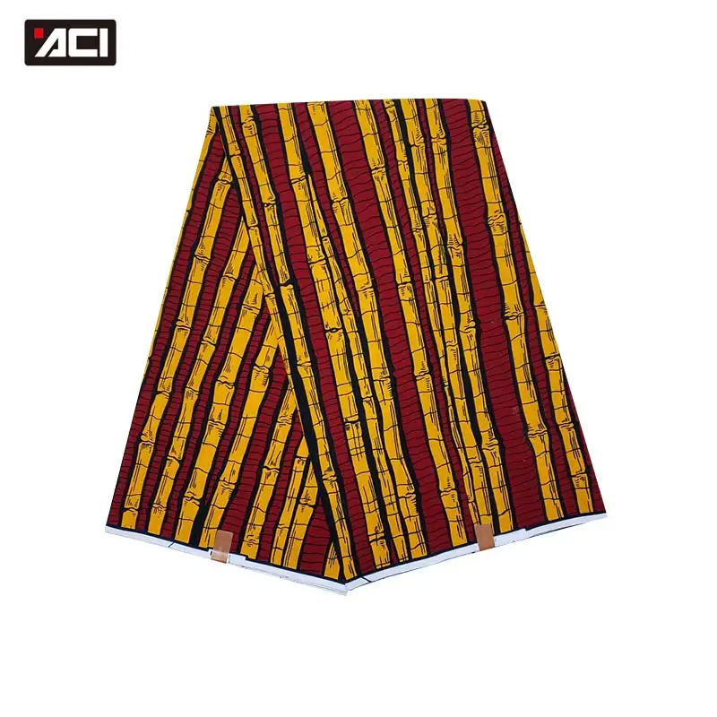 

Африканские ткани ACI, восковая печать, 100% хлопок, настоящая восковая мягкая качественная африканская восковая Ткань 6 ярдов/штука для платья