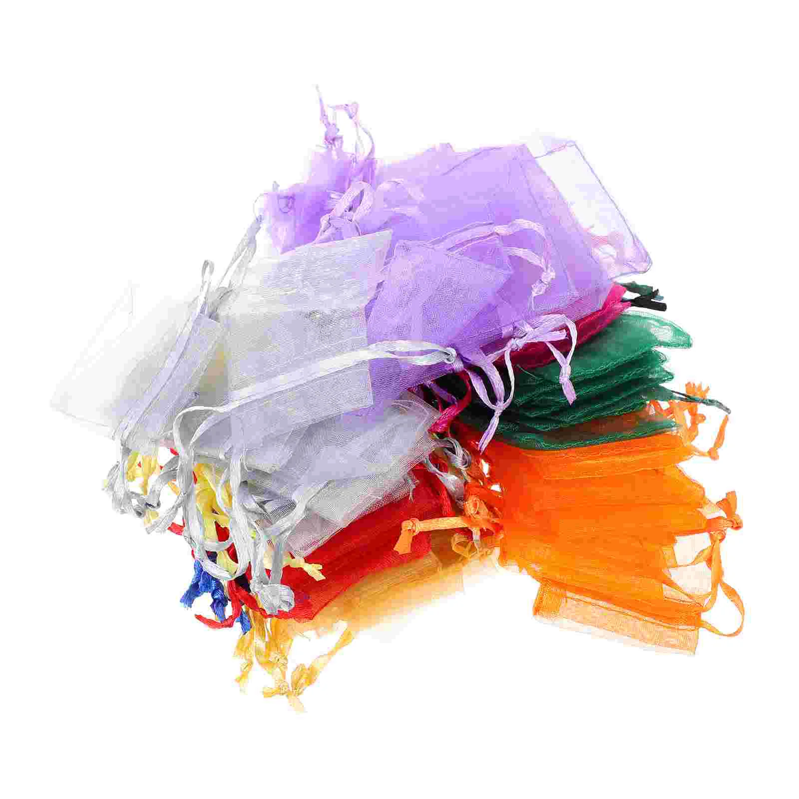 

Drawstring Gift Jewelry Pouch Organza Small Pouches Favor Candy Meshwedding Storage Mini Gauze Sheer Sachet Christmas Packing