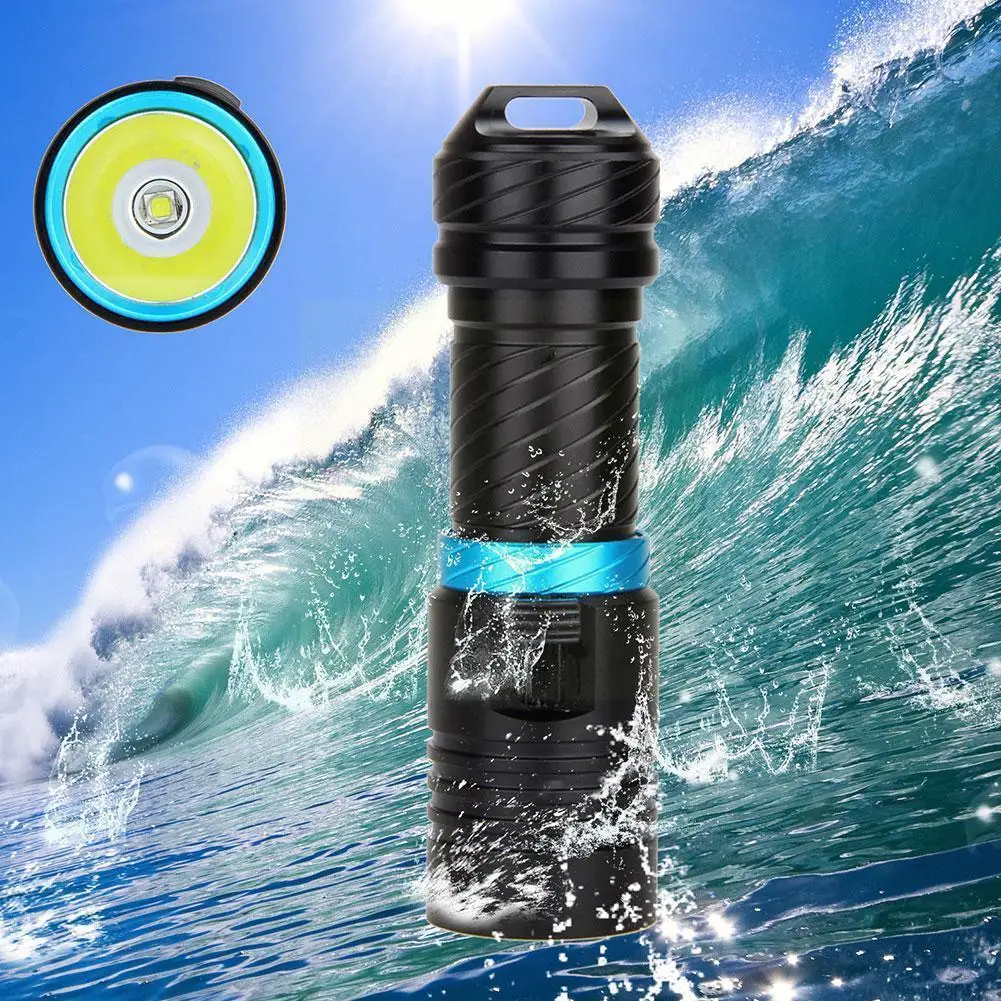

Diving Flashlight T6 Lamp Magnetic Control Poleless Outdoor Lighting Light Light Diving White Switch Yellow Battery) (witho B6h5