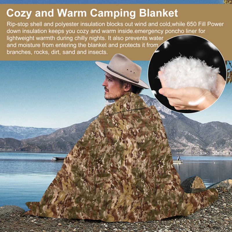 

Camping Emergency Blankets Waterproof Military Army Poncho Liner Outdoor Travel Picnic Hiking Woodland Poncho Liner Blanket