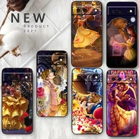 art beauty and the beast phone case for google pixel 7 6 pro 6a 5a 5 4 4a xl 5g black shell soft silicone fundas coque capa