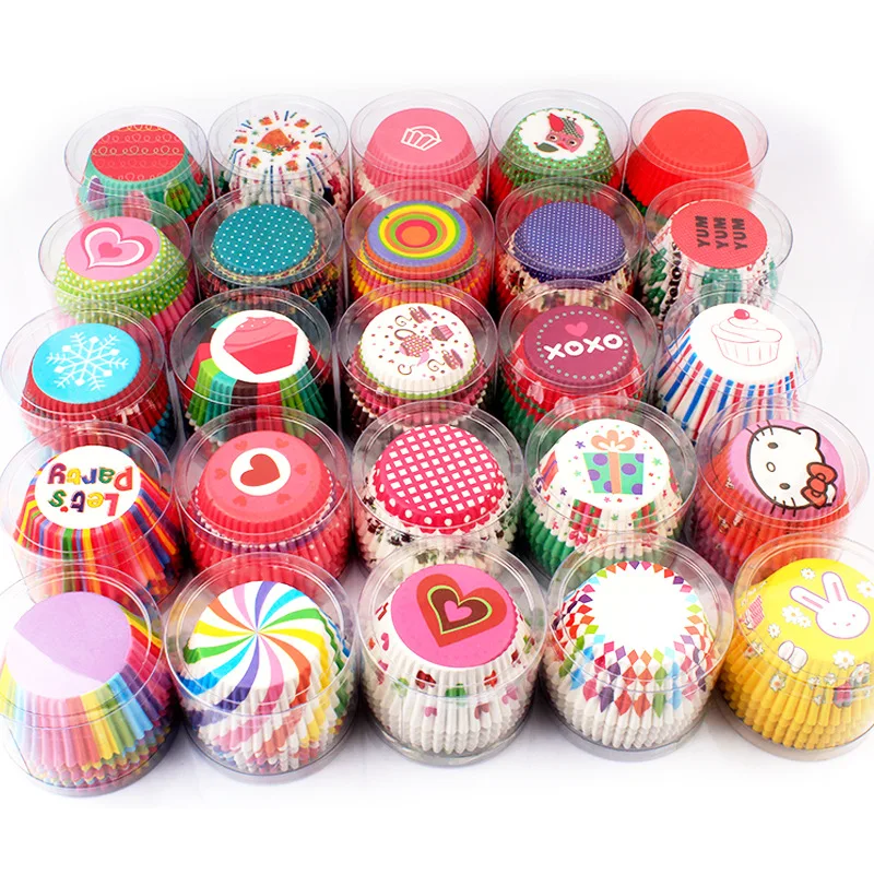 

100 Pcs Different Styles of Cake Cupcake Paper Tray Baking Tool