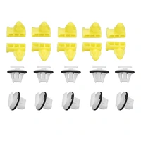 10pcs white clips with washers yellow clips plastic car clamps set fits nissan juke models for front rear car wheel arch