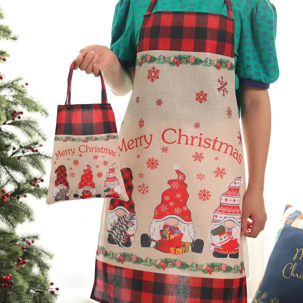 

Convenient Cooking Apron Rudolph Man Patterns Plaid Adorable Household Women Men Apron Garden Apron Cooking Bib