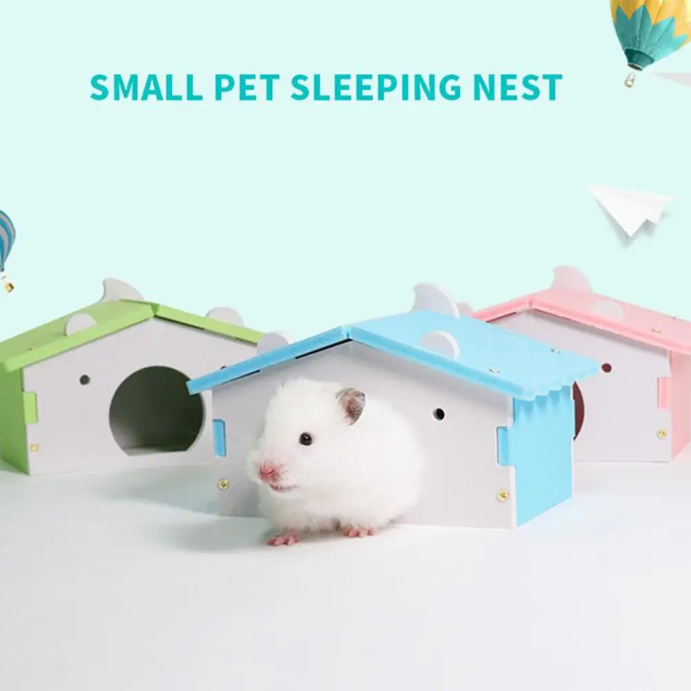 

New Pet Hamster Sleeping House Waterproof Smooth Surface Colorful Nest Villa Hideout House Pet Products