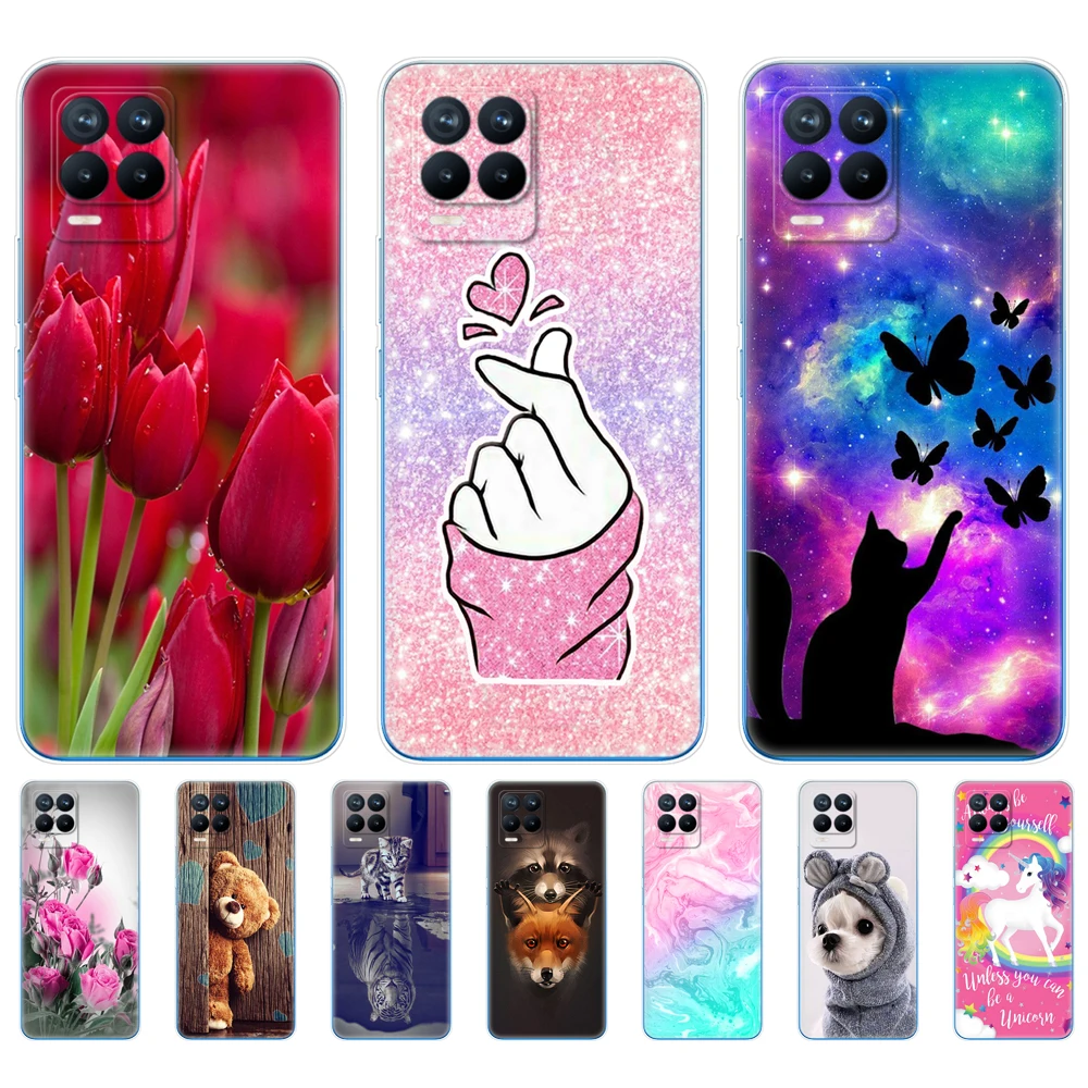 for realme 8 case 6 4 inch back phone cover for realme 8 pro oppo realme8 4g rmx3085 silicon soft tpu protective coque bumper free global shipping