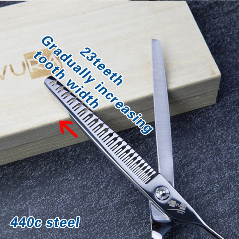 Профессиональные ножницы для разбавления домашних животных красоты 7 дюймов 23