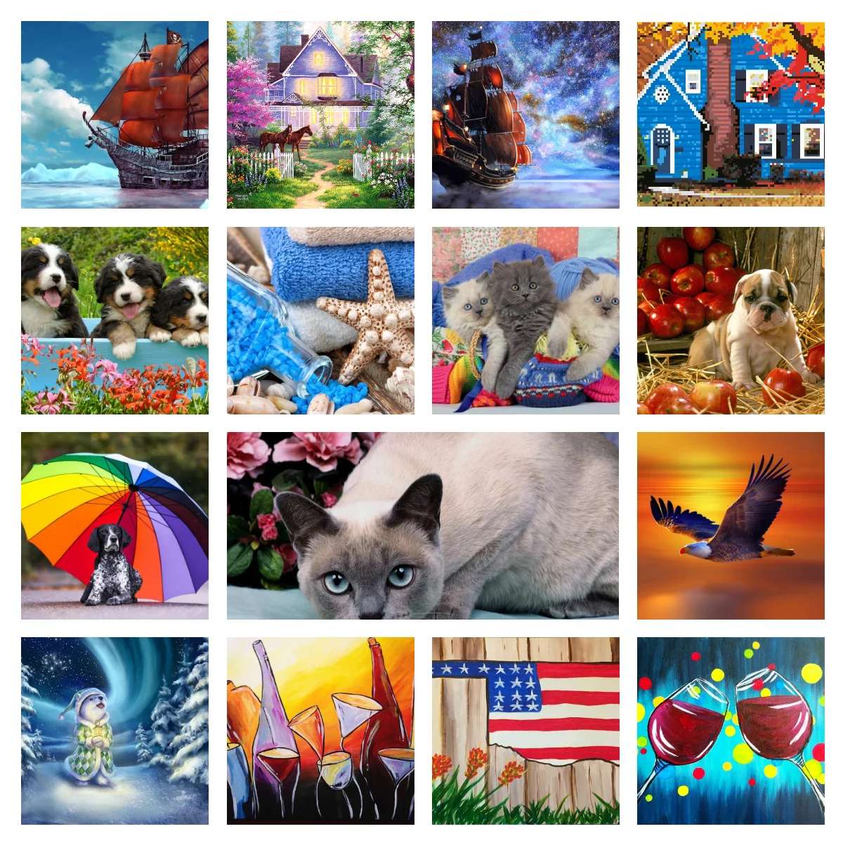 

Diamond Painting New 5d Snow Scene Full Diamond Mosaic Diy Cross Stitch Animal Household Items Christmas Gifts