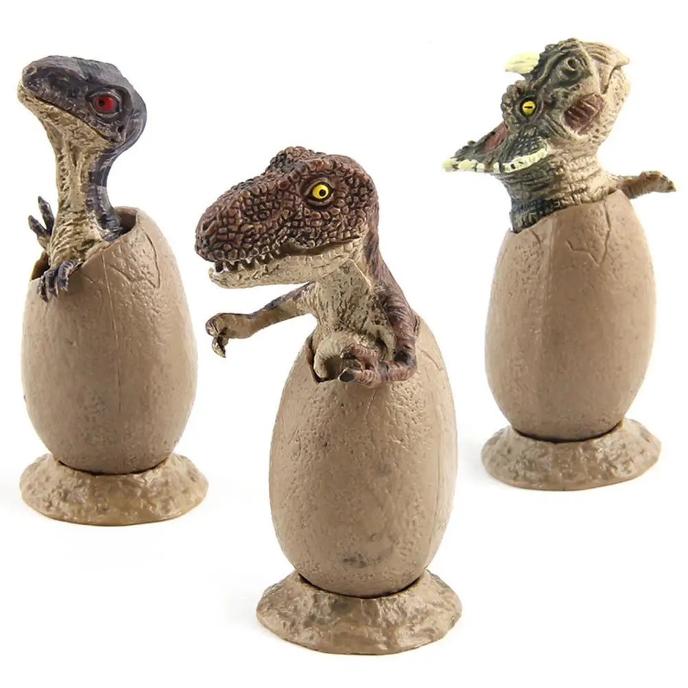 

3pcs/set 6CM Jurassic Animal Dinosaur egg hatching Toys PVC simulation Model Action Figures Collect Ornaments Educational gifts