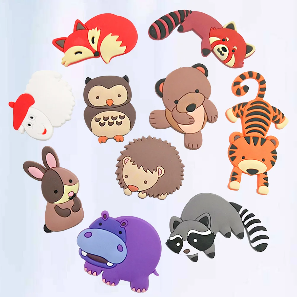 

10pcs Office Files Decal Cartoon Magnetic Buckle Magnetic Board Sticker Calendar Decor Sticker